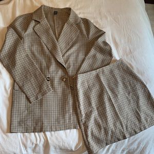 Blazer and mini skirt set